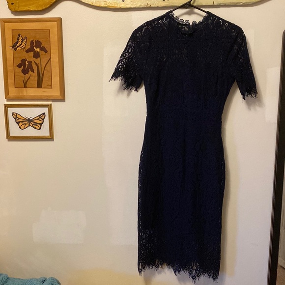 Lulus navy blue lacy dress - Picture 2 of 8